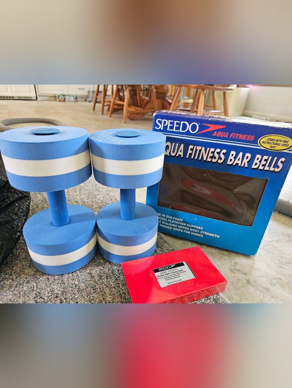 Speedo Aqua Fitness Foam Dumbbells - Blue and White